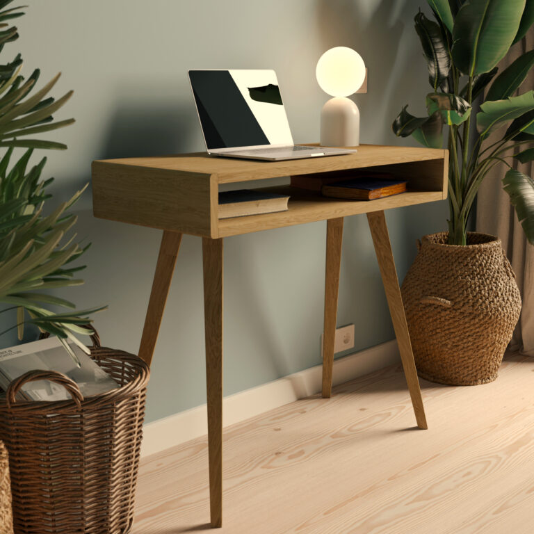Kompaktný drevený písací stôl, 80 cm