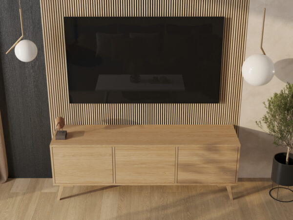 Drevený TV stolík, 180 cm
