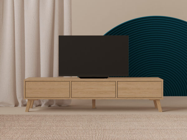 Dubový TV stolík, 180 cm