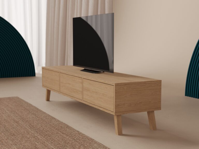 Dubový TV stolík, 180 cm