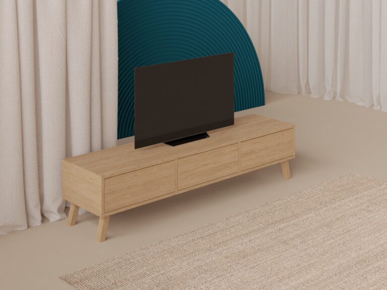 Dubový TV stolík, 180 cm
