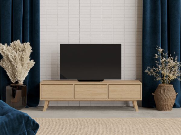 Moderný dubový TV stolík, 150 cm