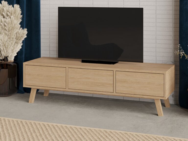 Moderný dubový TV stolík, 150 cm