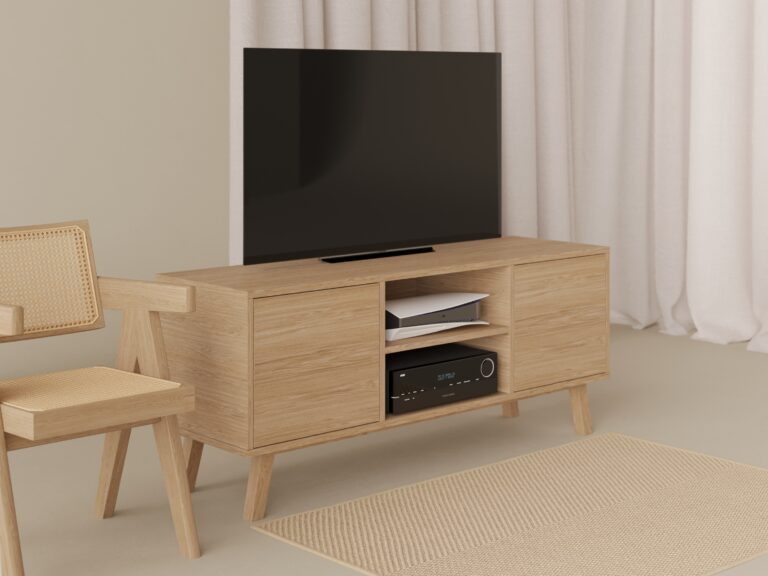 Drevený TV stolík, 150 cm