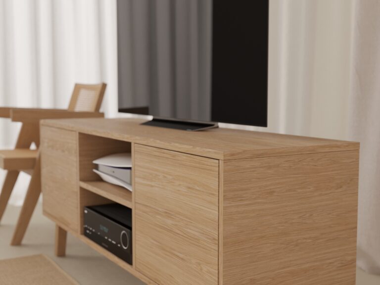 Drevený TV stolík, 150 cm
