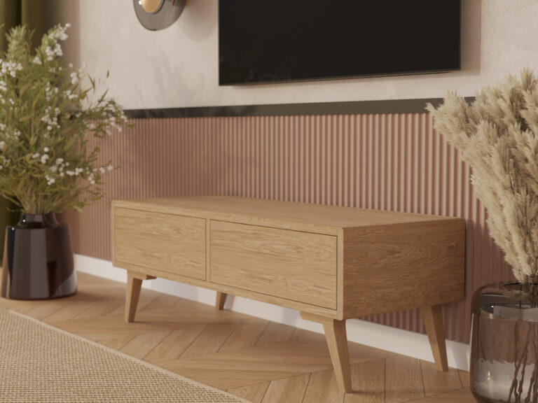 Drevený TV stolík, 120 x 45 cm