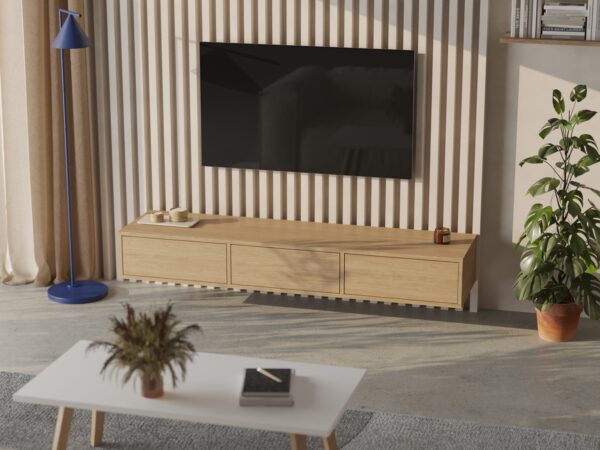 Moderný závesný TV stolík, 180 cm