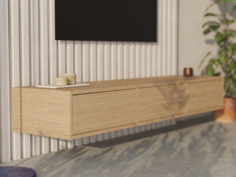 Moderný závesný TV stolík, 180 cm