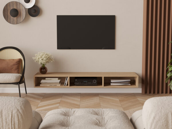 Moderný závesný TV stolík, 200 x 45 cm
