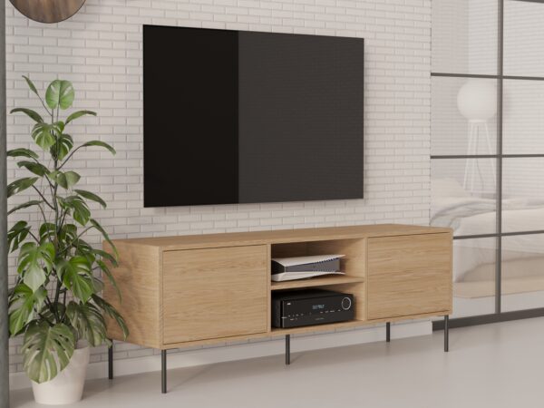 Moderný drevený TV stolík