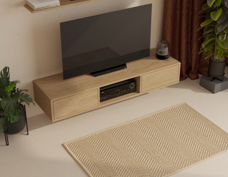 Moderný závesný TV stolík, 150 cm